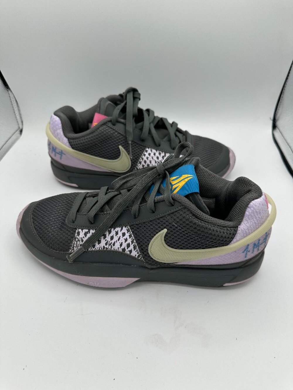 Nike Ja 1 Personal Touch Iron Grey Glow Lilac Bloom Low Top FQ4796-001 Men's 8.5